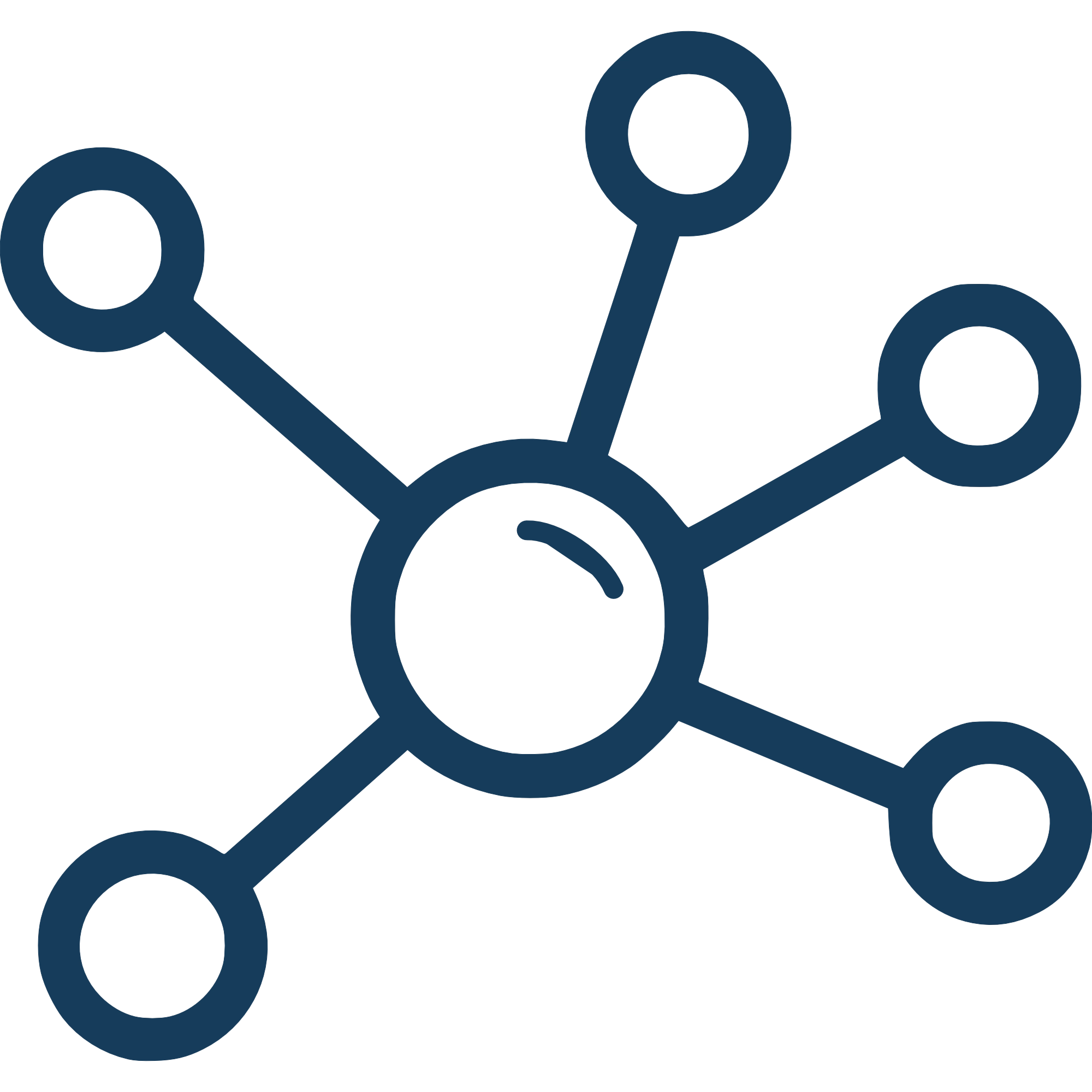 Netzwerkstruktur-Symbol – digitale Schnittstellen und zentrale Verbindungen